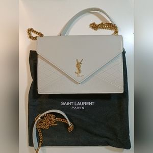 YSL Classic White Envelope Bag Crossbody Bag